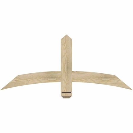 Ekena Millwork Bellingham Rough Sawn Timber Gable Bracket, Douglas Fir, 48"W x 20"H x 2"D x 4"F, 10/12 Pitch GBW048X20X0204BEL00RDF